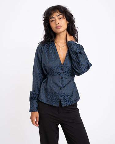 TILTIL Nova Blouse Navy Print Flower - Things I Like Things I Love