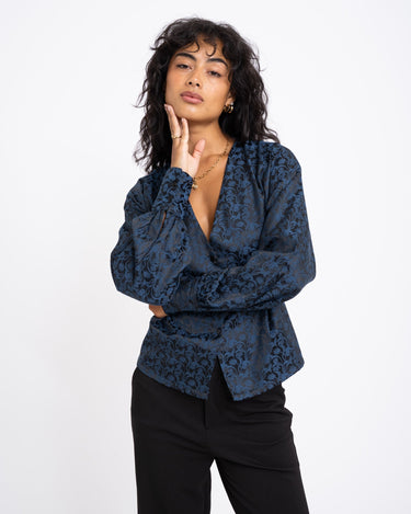 TILTIL Nova Blouse Navy Print Flower - Things I Like Things I Love