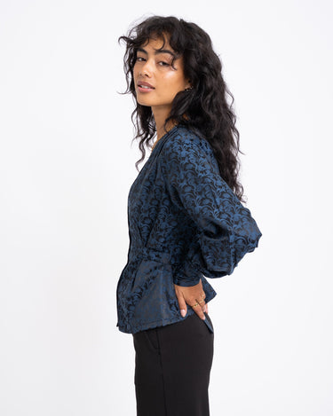 TILTIL Nova Blouse Navy Print Flower - Things I Like Things I Love