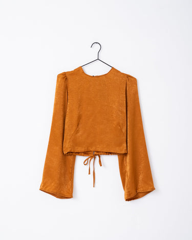 TILTIL Oi - vi Blouse LS Satin Rust - Things I Like Things I Love