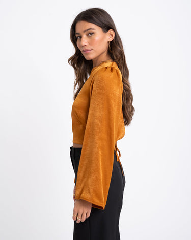 TILTIL Oi - vi Blouse LS Satin Rust - Things I Like Things I Love