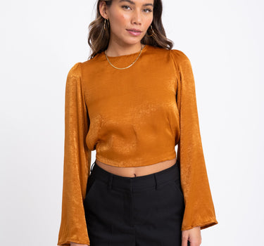 TILTIL Oi - vi Blouse LS Satin Rust - Things I Like Things I Love