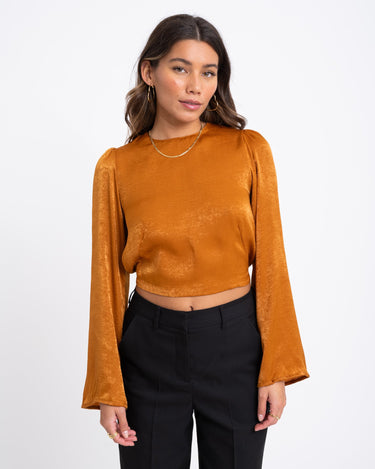 TILTIL Oi - vi Blouse LS Satin Rust - Things I Like Things I Love