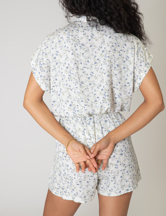 TILTIL Olive Blouse Print Light Blue - Things I Like Things I Love