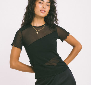 TILTIL Ossie Tee Black Mesh - Things I Like Things I Love