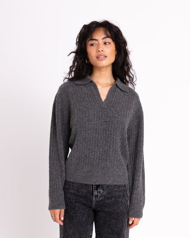 TILTIL Pero Polo Knit Grey - Things I Like Things I Love