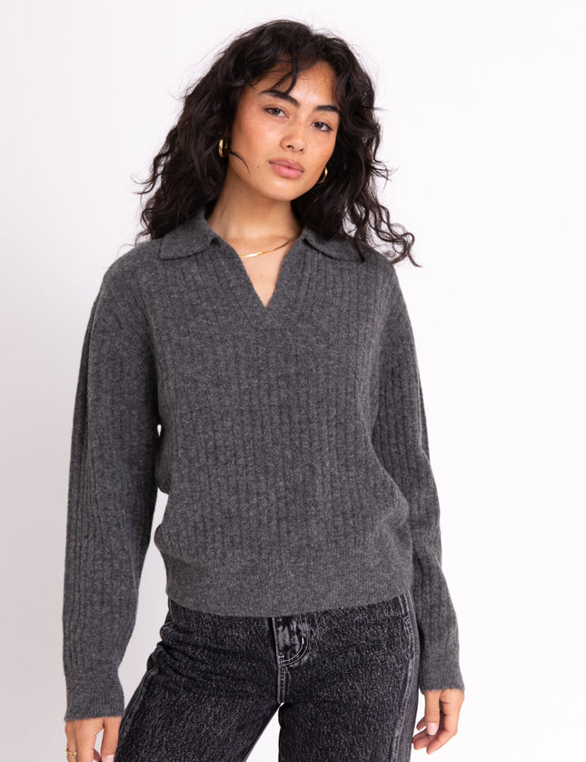 TILTIL Pero Polo Knit Grey - Things I Like Things I Love