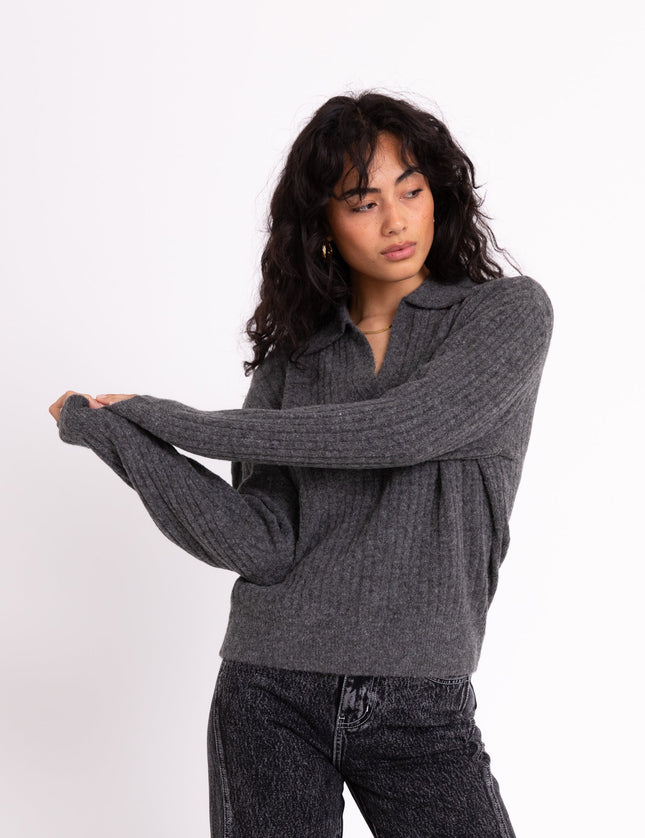 TILTIL Pero Polo Knit Grey - Things I Like Things I Love