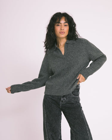 TILTIL Pero Polo Knit Grey - Things I Like Things I Love