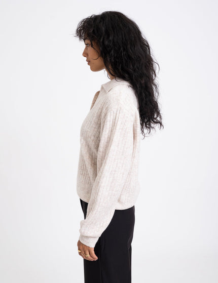 TILTIL Pero Polo Knit Oatmeal - Things I Like Things I Love