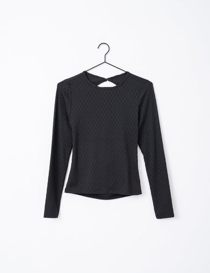 TILTIL Polly Open Back Structure Longsleeve Black - Things I Like Things I Love