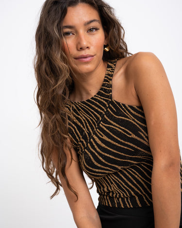 TILTIL Rachelle Top Zebra Black Gold - Things I Like Things I Love