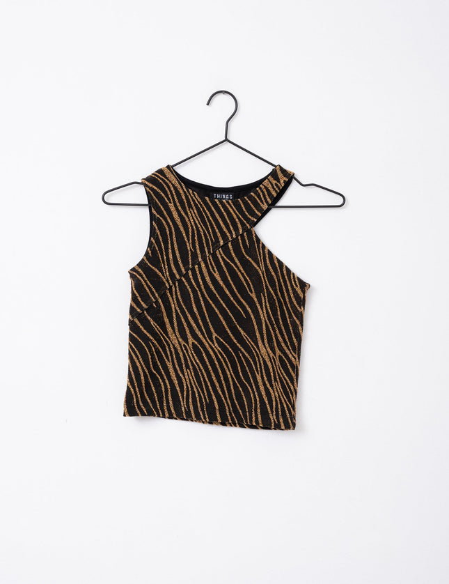 TILTIL Rachelle Top Zebra Black Gold - Things I Like Things I Love