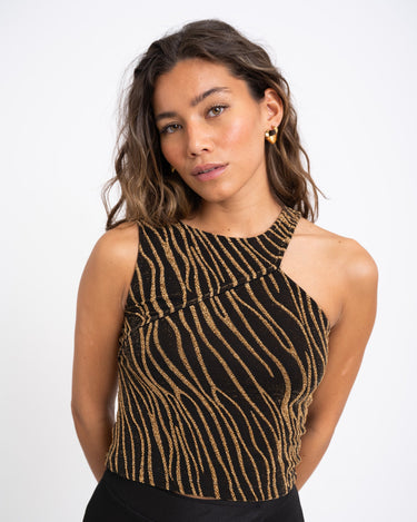 TILTIL Rachelle Top Zebra Black Gold - Things I Like Things I Love