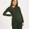 TILTIL Redda Longsleeve Knit Green Black Structure - Things I Like Things I Love