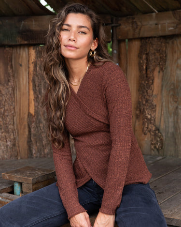 TILTIL Redda Longsleeve Knit Rust Melange - Things I Like Things I Love