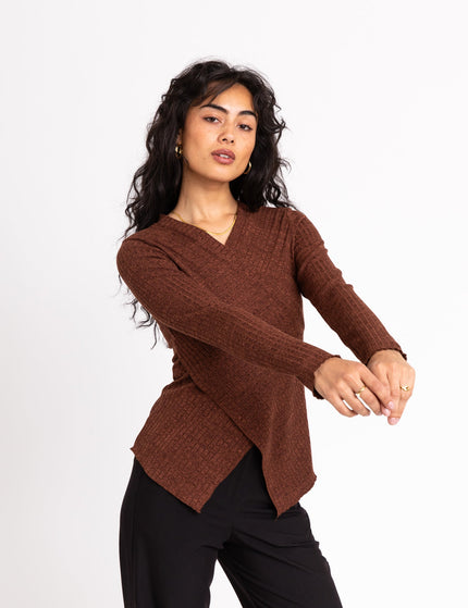 TILTIL Redda Longsleeve Knit Rust Melange - Things I Like Things I Love