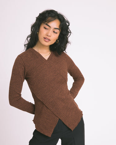 TILTIL Redda Longsleeve Knit Rust Melange - Things I Like Things I Love