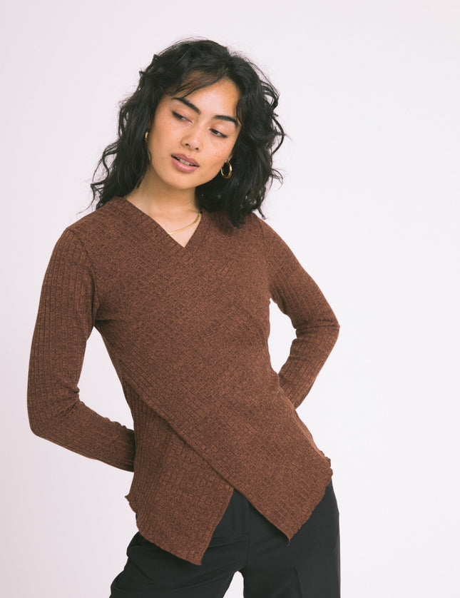 TILTIL Redda Longsleeve Knit Rust Melange - Things I Like Things I Love