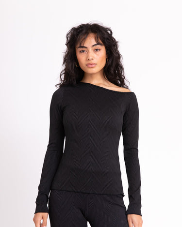 TILTIL Ria Longsleeve Structure Black - Things I Like Things I Love