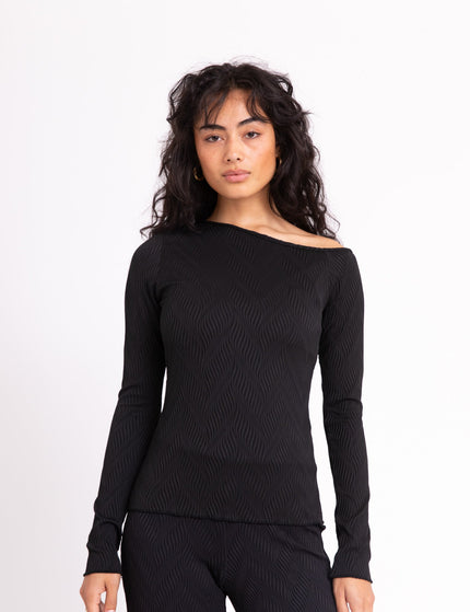 TILTIL Ria Longsleeve Structure Black - Things I Like Things I Love