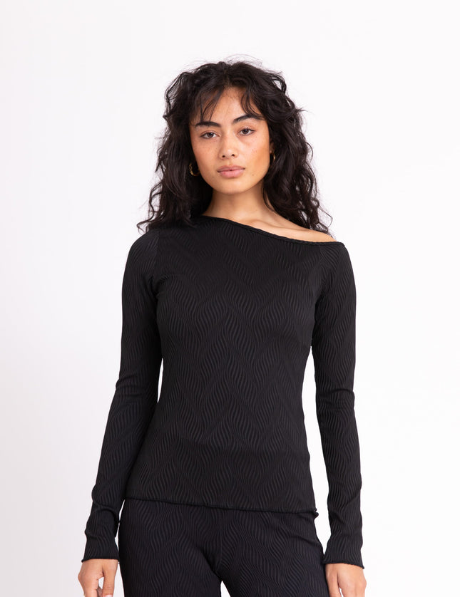 TILTIL Ria Longsleeve Structure Black - Things I Like Things I Love