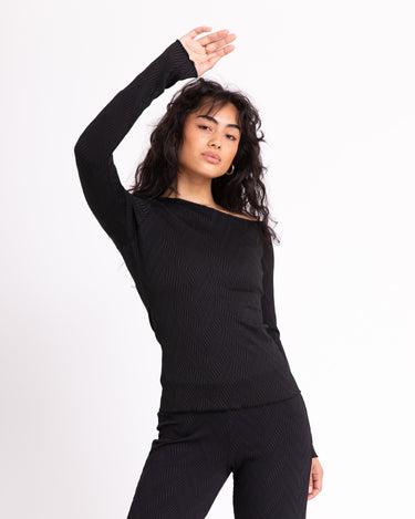 TILTIL Ria Longsleeve Structure Black - Things I Like Things I Love