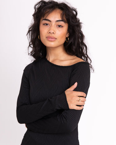 TILTIL Ria Longsleeve Structure Black - Things I Like Things I Love