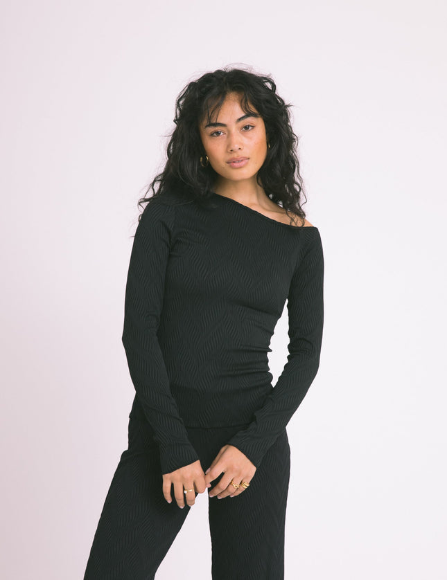 TILTIL Ria Longsleeve Structure Black - Things I Like Things I Love