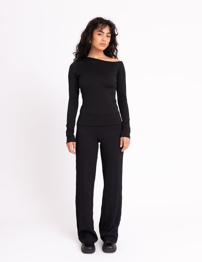 TILTIL Ria Pants Structure Black - Things I Like Things I Love