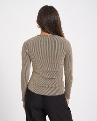 TILTIL Roelie Longsleeve Structured Stone Beige - Things I Like Things I Love