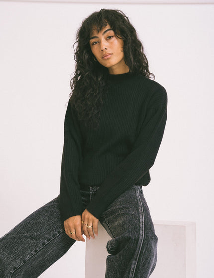 TILTIL Ronja Crewneck Knit Black - Things I Like Things I Love