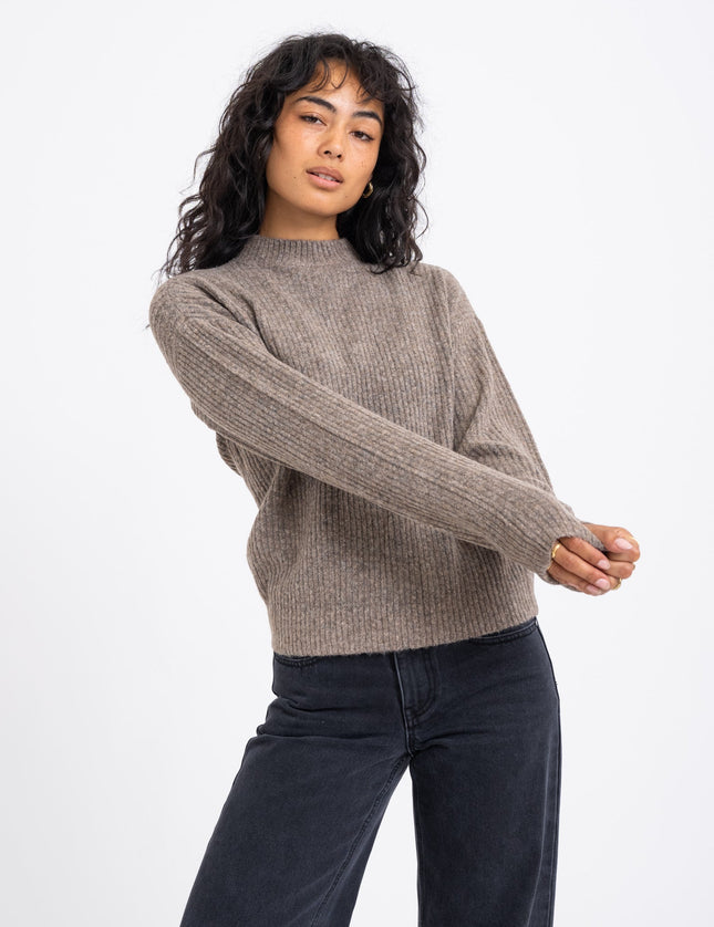 TILTIL Ronja Crewneck Knit Dark Brown - Things I Like Things I Love