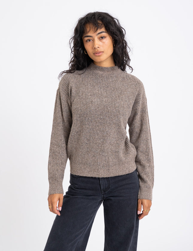 TILTIL Ronja Crewneck Knit Dark Brown - Things I Like Things I Love