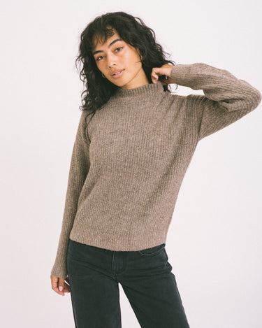 TILTIL Ronja Crewneck Knit Dark Brown - Things I Like Things I Love