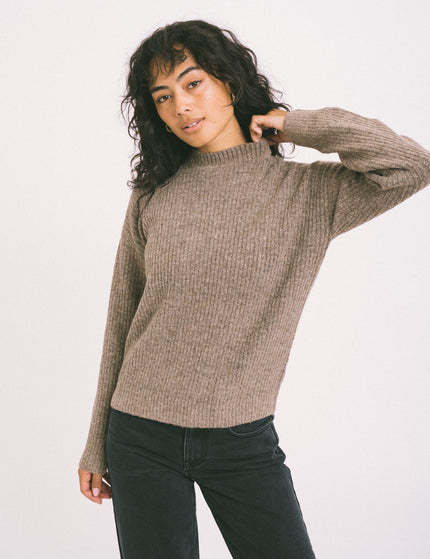 TILTIL Ronja Crewneck Knit Dark Brown - Things I Like Things I Love