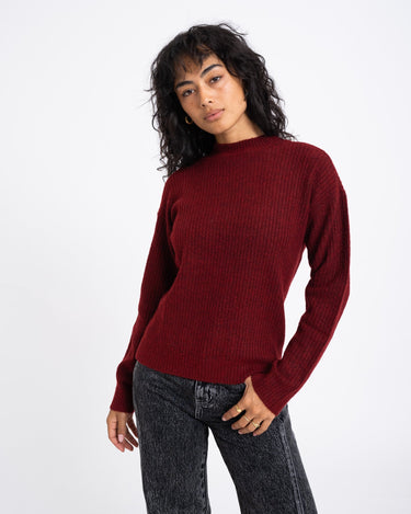 TILTIL Ronja Crewneck Knit Dark Red - Things I Like Things I Love