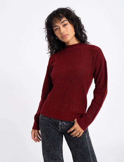 TILTIL Ronja Crewneck Knit Dark Red - Things I Like Things I Love