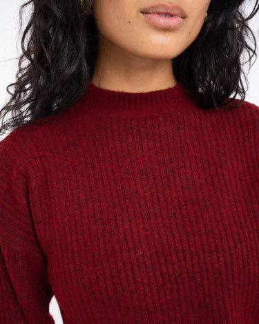 TILTIL Ronja Crewneck Knit Dark Red - Things I Like Things I Love