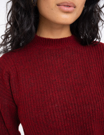 TILTIL Ronja Crewneck Knit Dark Red - Things I Like Things I Love