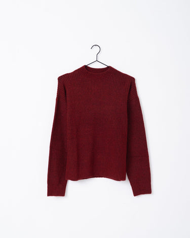 TILTIL Ronja Crewneck Knit Dark Red - Things I Like Things I Love