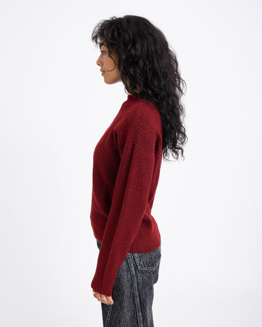 TILTIL Ronja Crewneck Knit Dark Red - Things I Like Things I Love