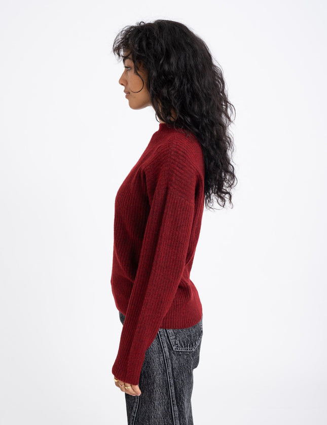 TILTIL Ronja Crewneck Knit Dark Red - Things I Like Things I Love