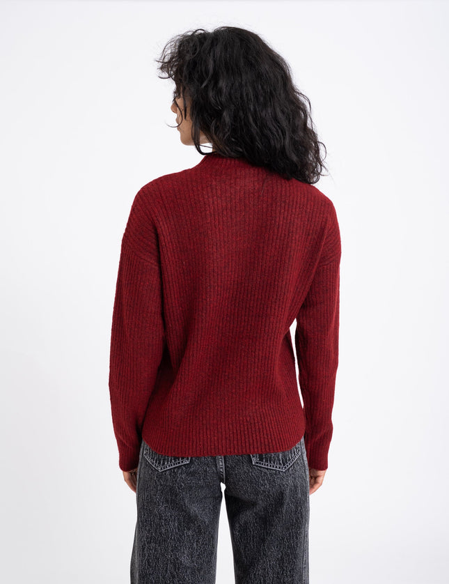 TILTIL Ronja Crewneck Knit Dark Red - Things I Like Things I Love