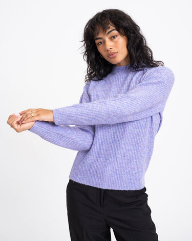 TILTIL Ronja Crewneck Knit Lilac Melange - Things I Like Things I Love