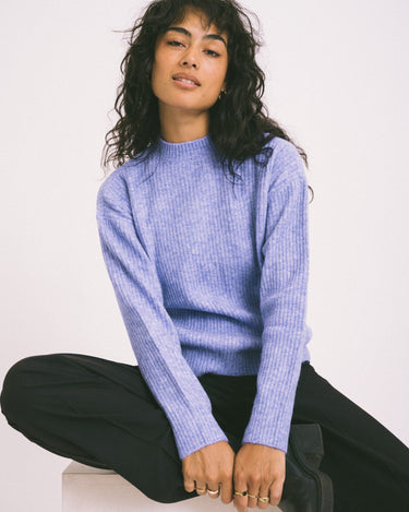 TILTIL Ronja Crewneck Knit Lilac Melange - Things I Like Things I Love