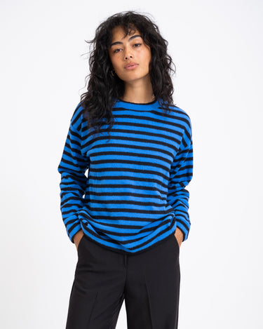 TILTIL Ronnie Striped Knit Black Cobalt - Things I Like Things I Love