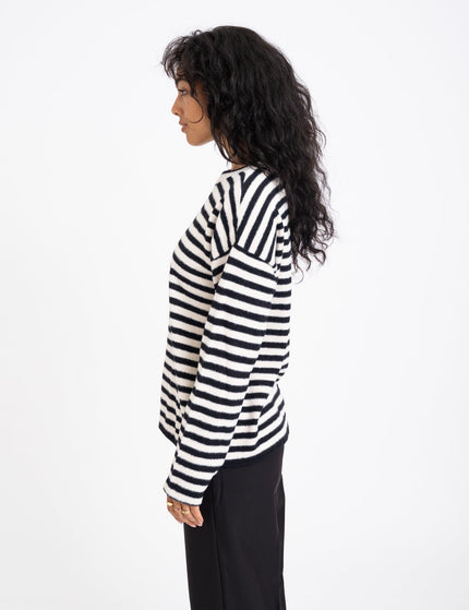 TILTIL Ronnie Striped Knit Black White - Things I Like Things I Love