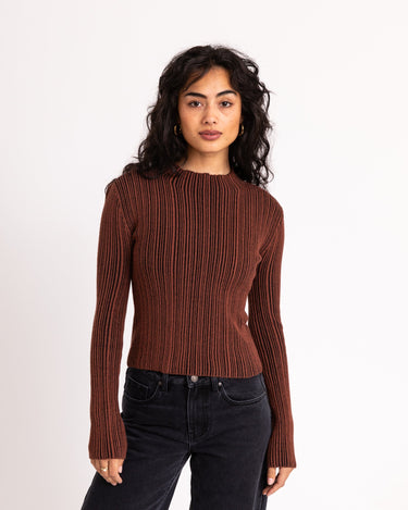 TILTIL Rowie Contrasted Knit Rust Black - Things I Like Things I Love