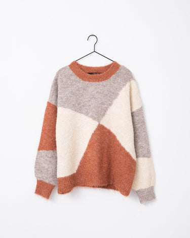 TILTIL Rulli Knit Rust Beige Print One Size - Things I Like Things I Love